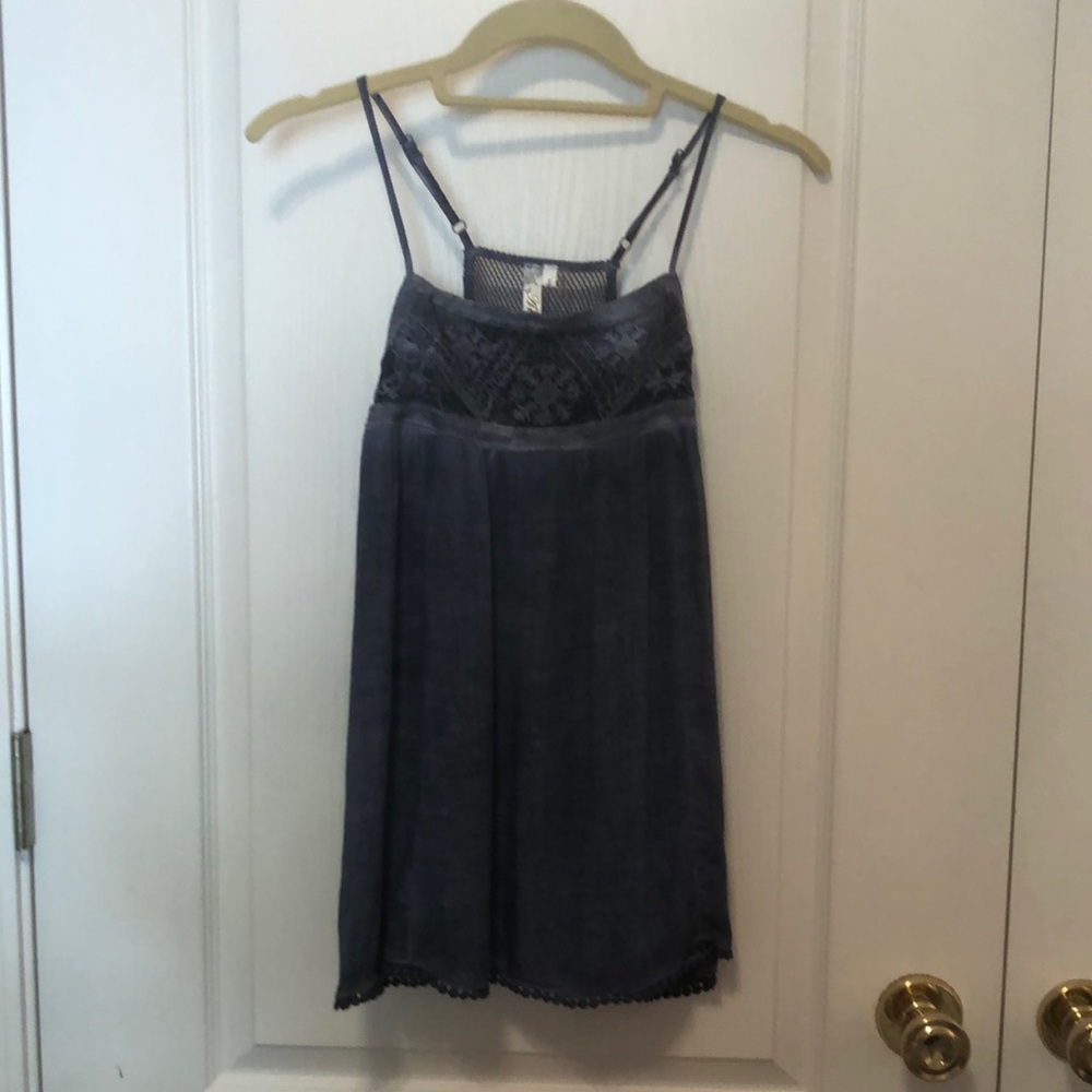 ANDREE - Denim/Blue Boho Tank Top